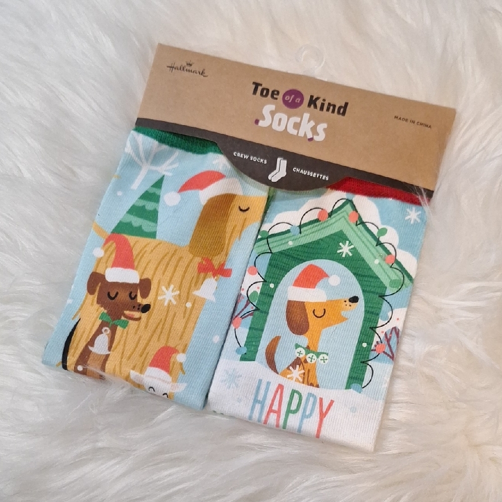 Hallmark Mis-Match Christmas Dog Socks